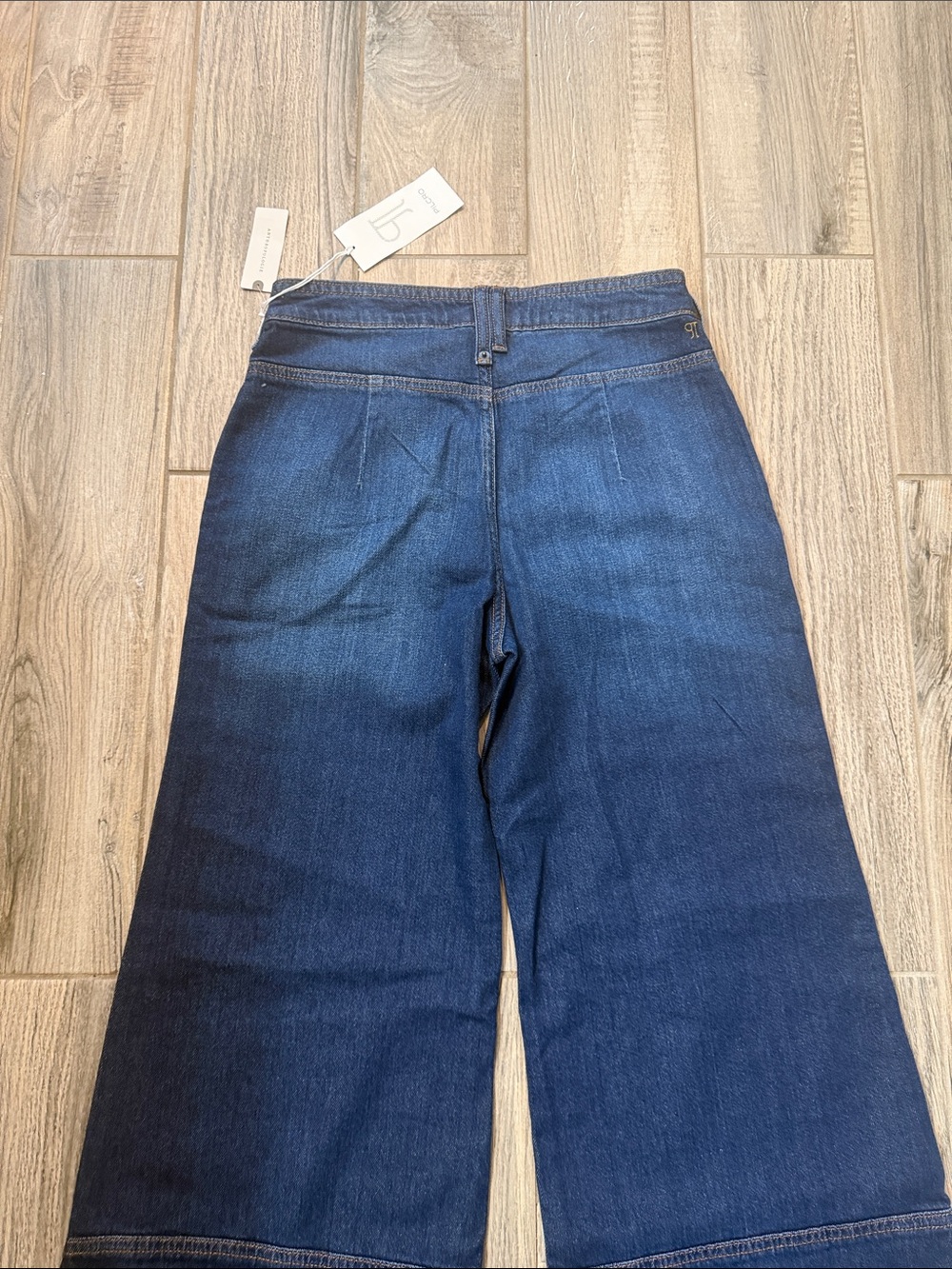 Pilcro Anthropologie Wide-Leg High-Rise Dark Blue Jeans Size 28 Fall Fashion - Picture 8 of 14